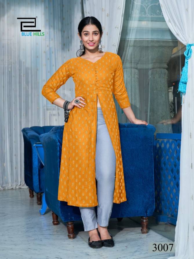 Blue Hills Zia 3 Printed Georgette Party Wear Stylish Kurti Collection